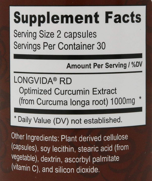 Curcumin, Longvida by Nutrivene (500 mg, 60 Capsules)
