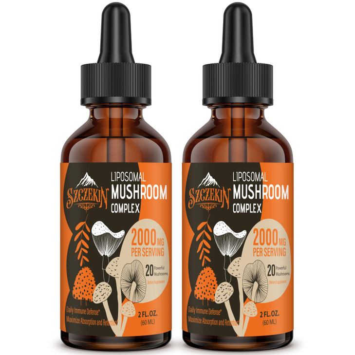 Liposomal Mushroom Complex Drops 2000 MG - 20 Organic Mushroom Extracts