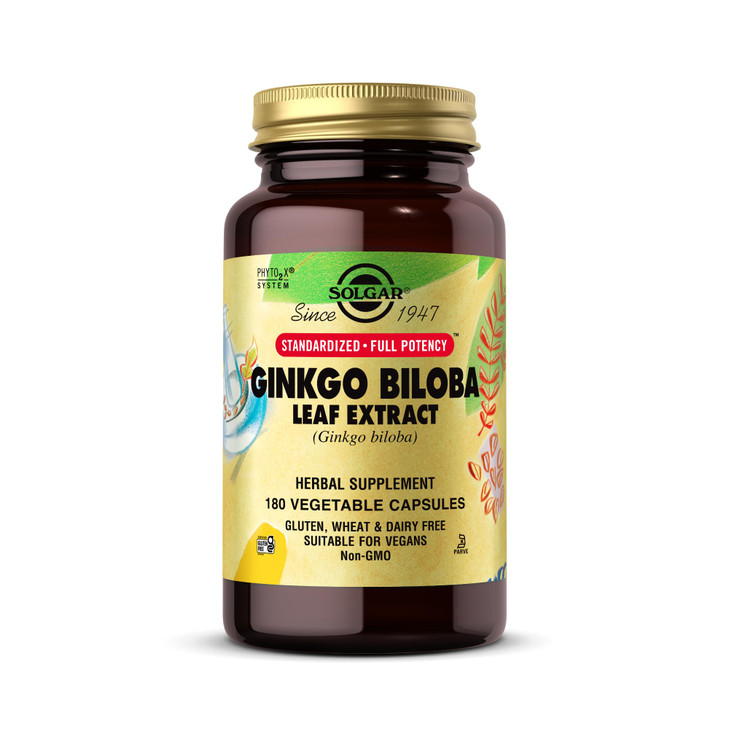 Solgar Ginkgo Biloba Leaf Extract - 180 Vegetable Capsules