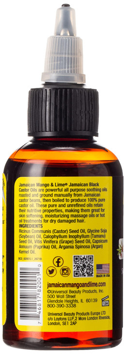 Jamaican Mango & Lime Black Castor Oil  Hair & Scalp Oil for Locs, Braids, Twists & Natural Hair  Strengthens, Moisturizes & Promotes Hair Growth 