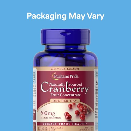 Puritan's Pride Naturally Sourced Cranberry One Per Day Fruit Concentrate 500mg
