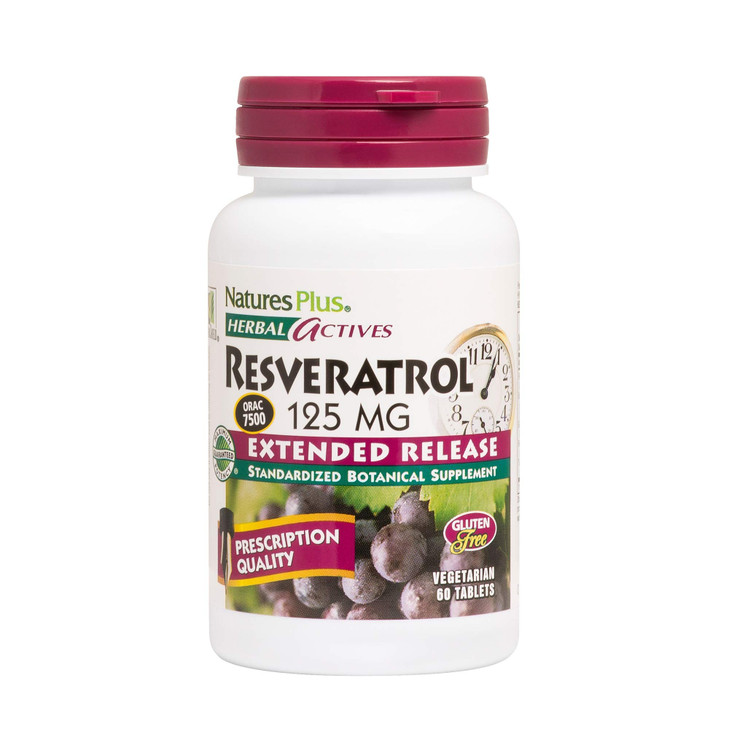 NaturesPlus Herbal Actives Resveratrol, Extended Release