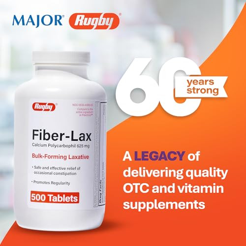 Rugby Fiber-Lax Tablets 625 Mg - Fiber Tablets