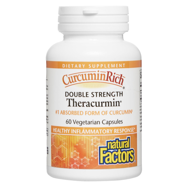 Natural Factors, CurcuminRich Double Strength Theracurmin, 60 mg, Just 1 Capsule