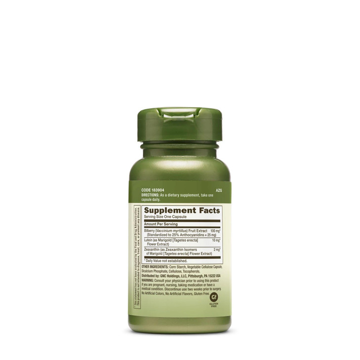 GNC Herbal Plus Bilberry Extract and Lutein Supplement, Vegetarian, Supports Eye