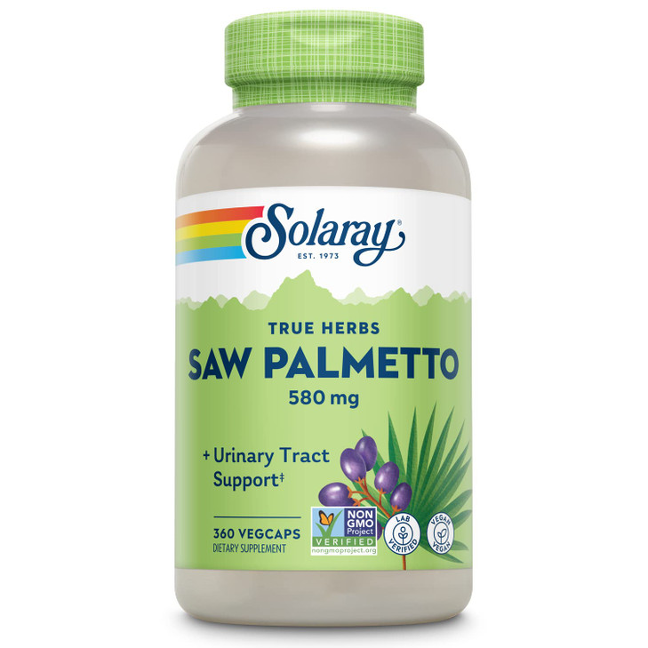 SOLARAY Saw Palmetto Berries 580 mg - Prostate Supplements for Men