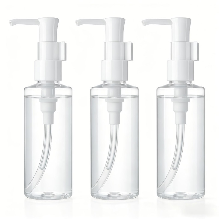 100ml 3pcd PET Plastic Lotion BottlePump Bottle Makeup Remover Oil Bottle for Cosmetics, Body Lotion & Moisturizer