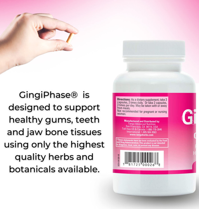 Tango GingiPhase Natural Herbal Dental Support Supplement for Healthy Gums