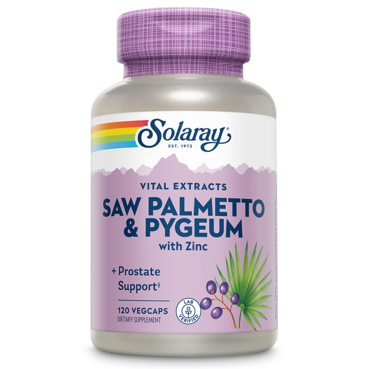 SOLARAY Saw Palmetto & Pygeum - Prostate Health Supplements for Men