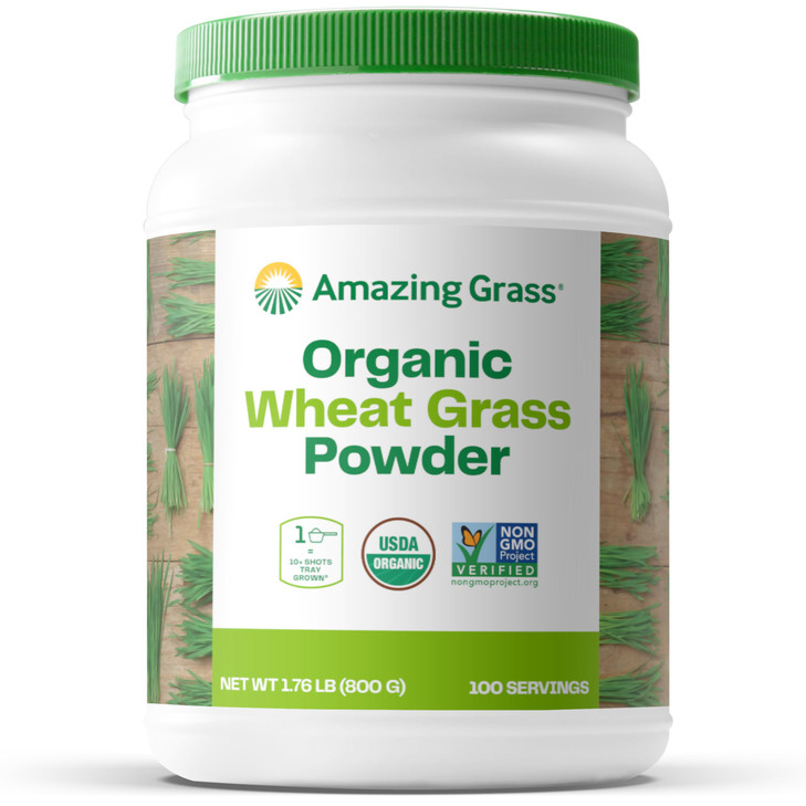 Amazing Grass Wheat Grass Powder: 100% Whole-Leaf Wheat Grass Powder for Energy