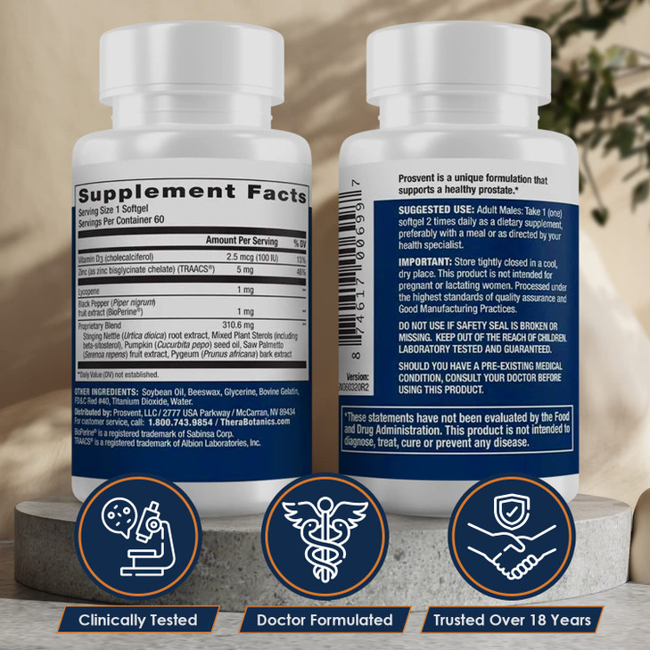 Prosvent Advanced Men's Prostate Support Natural Supplement with Saw Palmetto