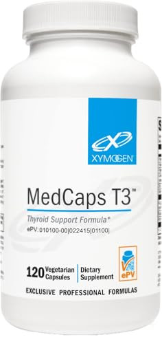 XYMOGEN MedCaps T3 - Thyroid Support Formula with Vitamins + Herbs