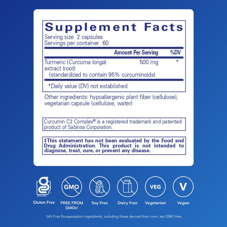 Pure Encapsulations Curcumin - 500 mg - Supports Joint Health & Liver Health