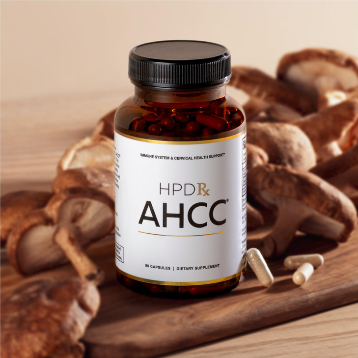 HPD Rx Premium AHCC & Shiitake Mushroom 1100 mg per Serving Supplement, Natural