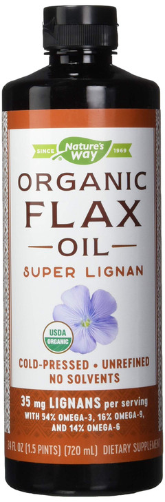 Nature's Way Nature's Way Organic Flax Oil Super Lignan, 24 Fl Ounce (Pack of 6)