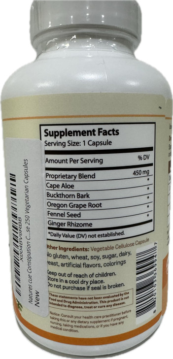 Natures's cue Kosher Occasional Constipation Care Regular Essential Colon