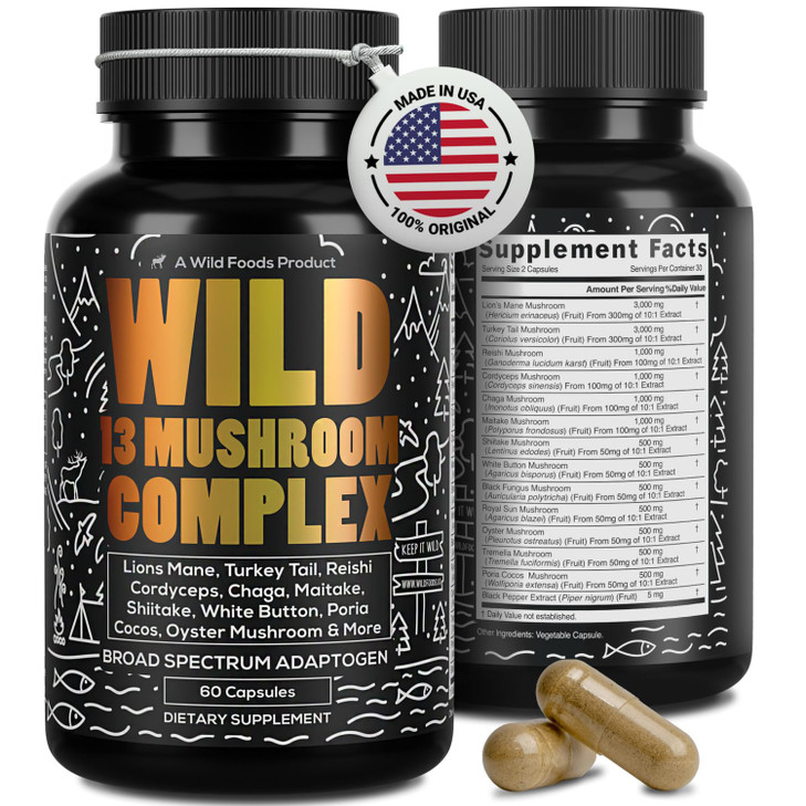 Wild Foods Premium Mushroom Supplement Complex