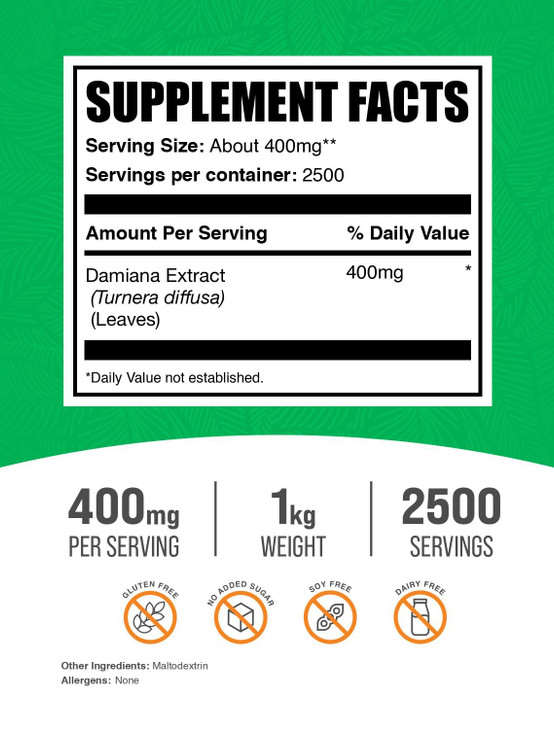 BulkSupplements.com Damiana Extract Powder