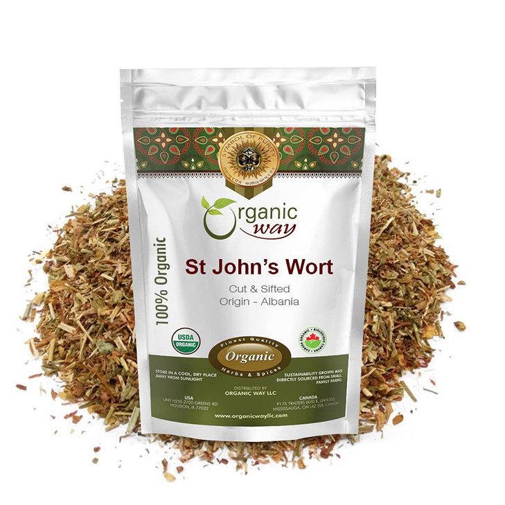 Organic Way St. John's Wort Cut & Sifted (Hypericum perforatum)