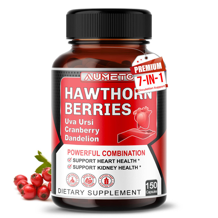 AUMETO 7 in 1 Ultra Hawthorn Berry Capsules