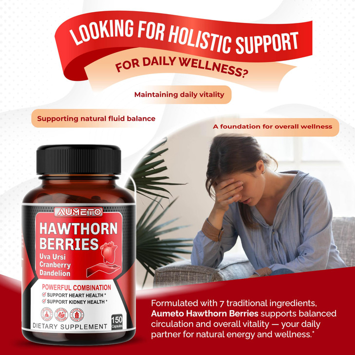 AUMETO 7 in 1 Ultra Hawthorn Berry Capsules