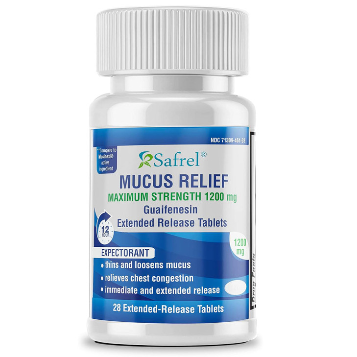 Safrel Mucus Relief Guaifenesin 1200mg