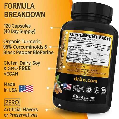 Turmeric Curcumin with BioPerine Supplement Capsules