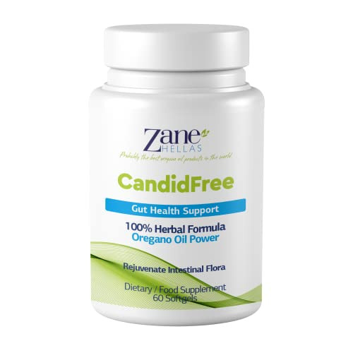 Zane Hellas Candidfree Softgels. Oregano Oil Power. Candida Support. Gut Health