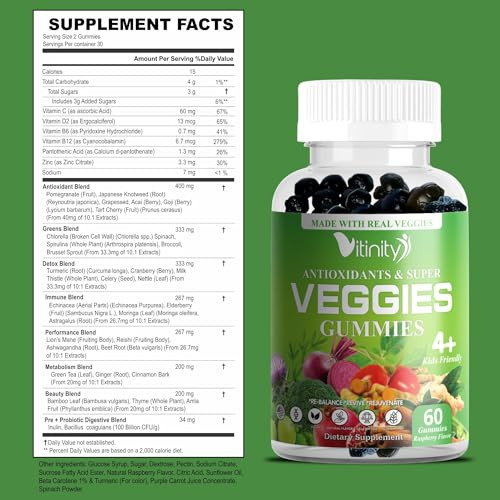 VITINITY Super Greens Multivitamin Gummies