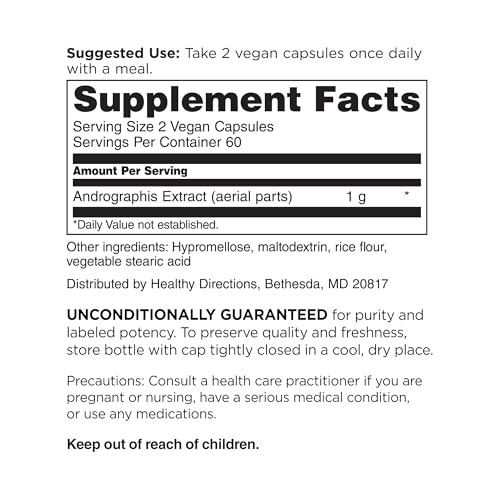 DOCTORS' PREFERRED Andrographis Extract - 1,000 mg/Serving, 120 Vegan Capsules