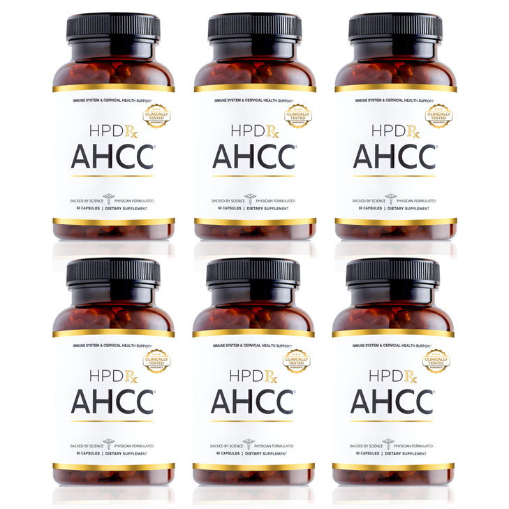 HPD Rx Premium AHCC & Shiitake Mushroom 1100 mg per Serving Supplement, Natural