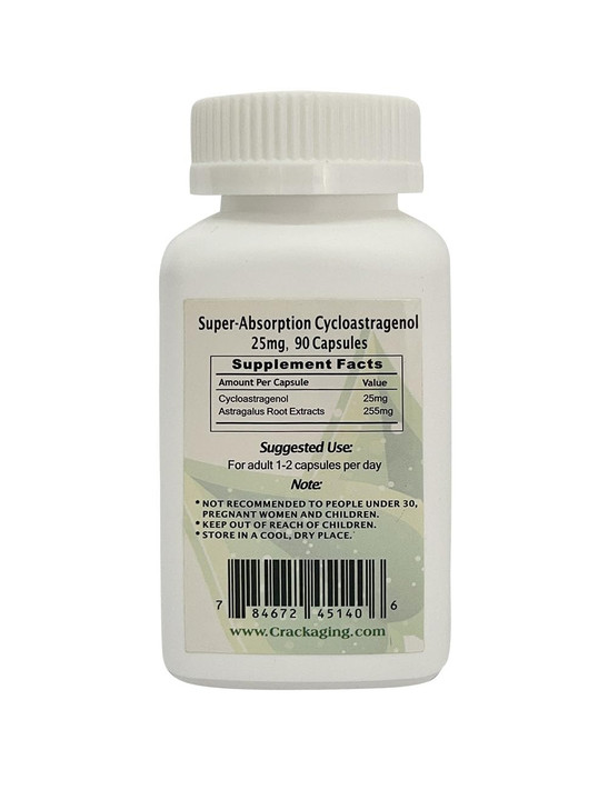 CrackAging CA-100 - 100% Natural Super-Absorption Cycloastragenol Anti-Aging