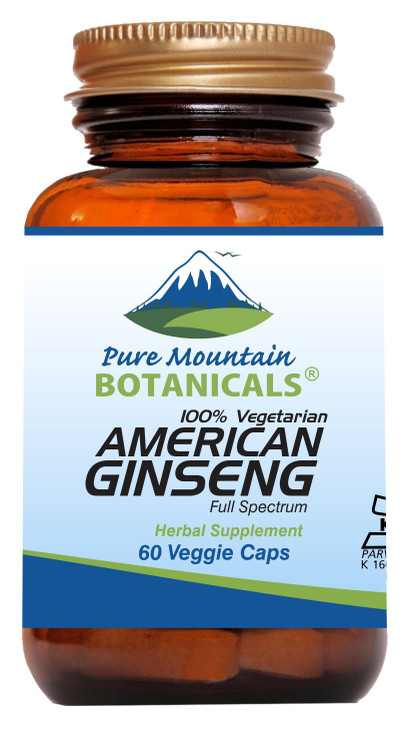 Pure Mountain Botanicals American Ginseng Capsules