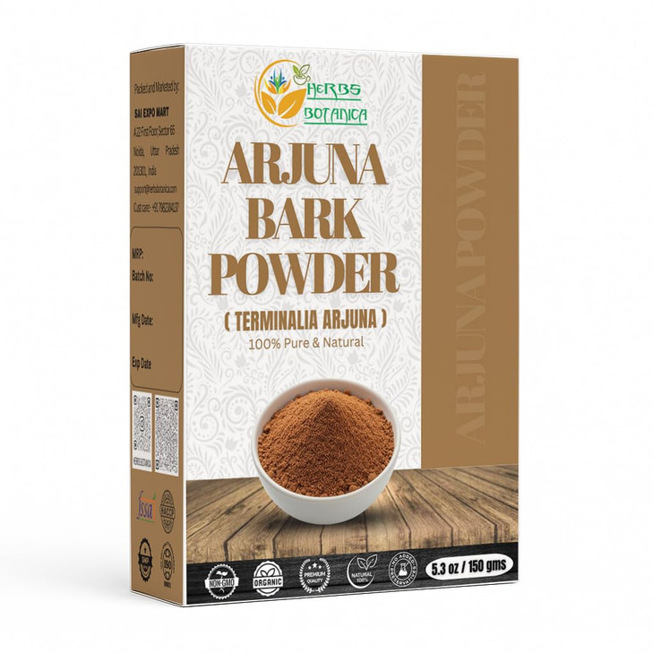 Herbs Botanica Arjuna Powder 100% Pure Arjuna Bark Powder (Arjun Ki Chaal)