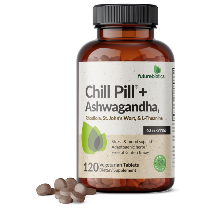 Futurebiotics Chill Pill + Ashwagandha, Rhodiola, St. Johns Wort, & L-Theanine