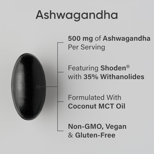 Sports Research Ashwagandha Softgels with Coconut MCT Oil