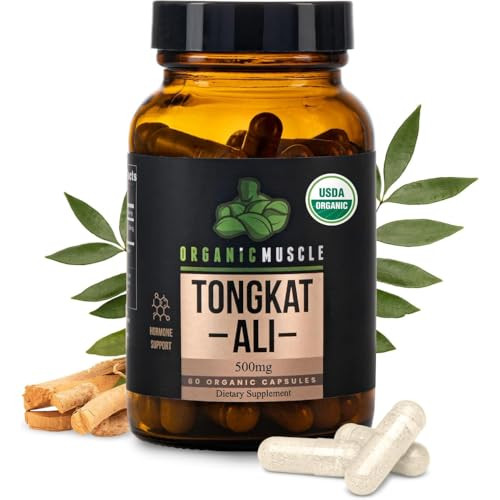 Organic Muscle Tongkat Ali for Men, 500mg