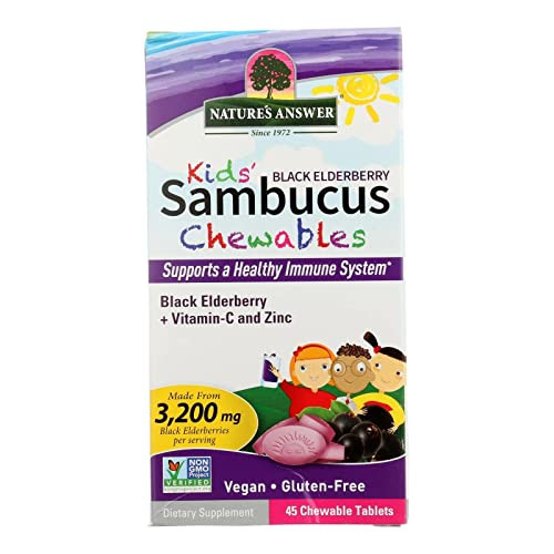 Nature's Answer Kids Sambucus Chewables 3200 mg, 45 Tablets
