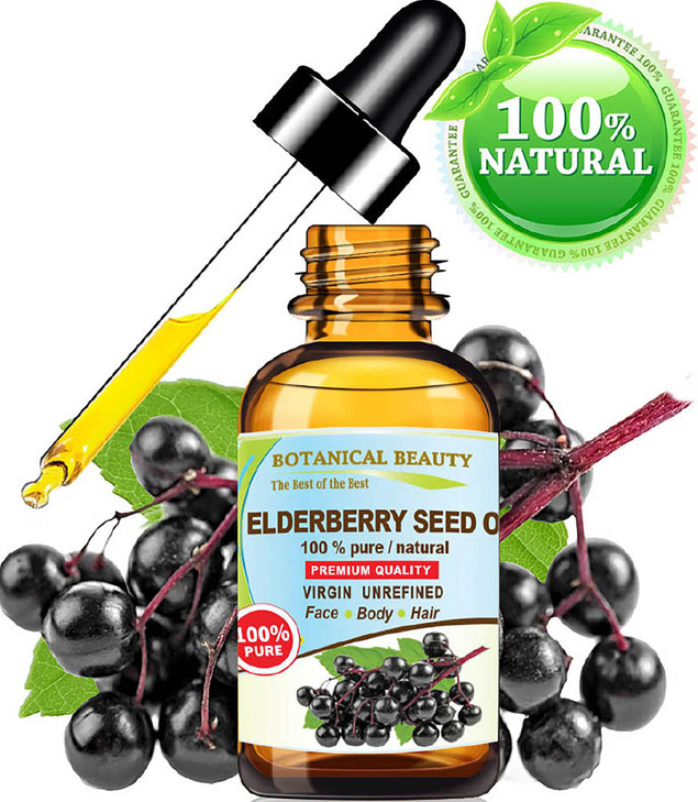 Botanical Beauty Belgian Elderberry Seed Oil Sambucus Nigra 100% Pure Natural