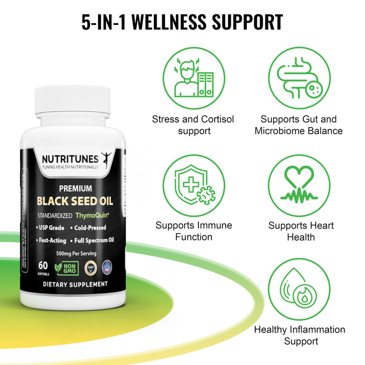 Nutritunes Black Seed Oil 3% Thymoquinone Standardized