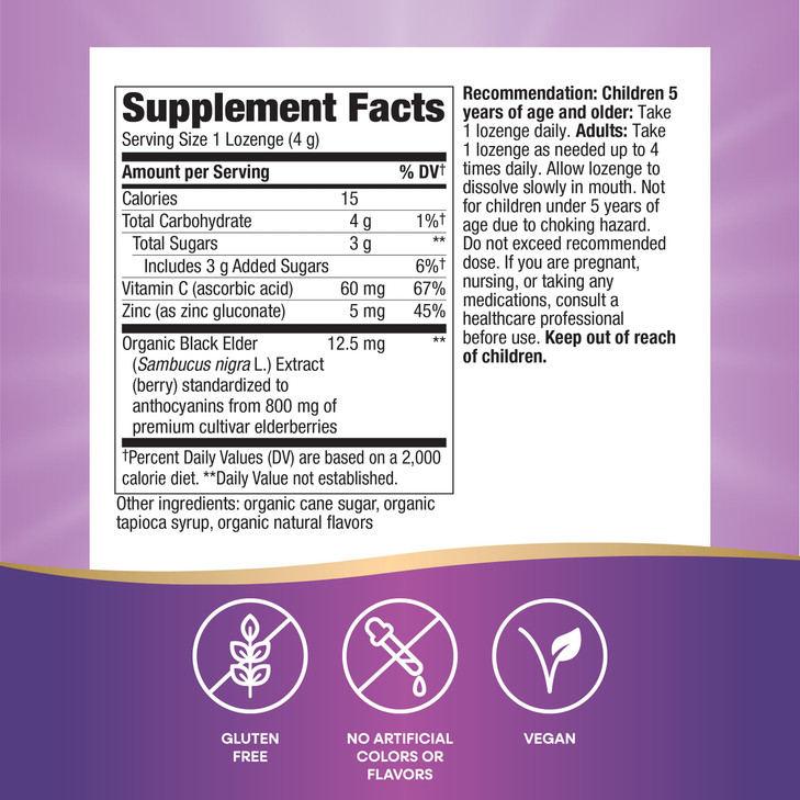Natures Way Sambucus Immune Lozenges