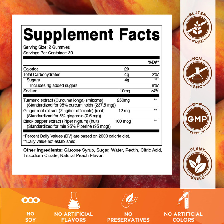 Vitamatic Turmeric Gummy with Ginger & Black Pepper Extract
