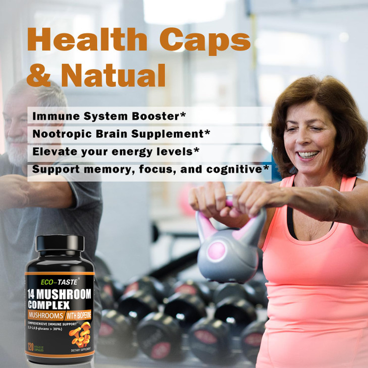 14 Mushrooms Supplement 120 Capsules