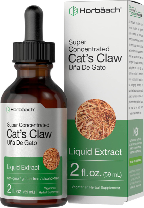 Horbäach Cats Claw Herb Extract Tincture - 2 Fl Oz