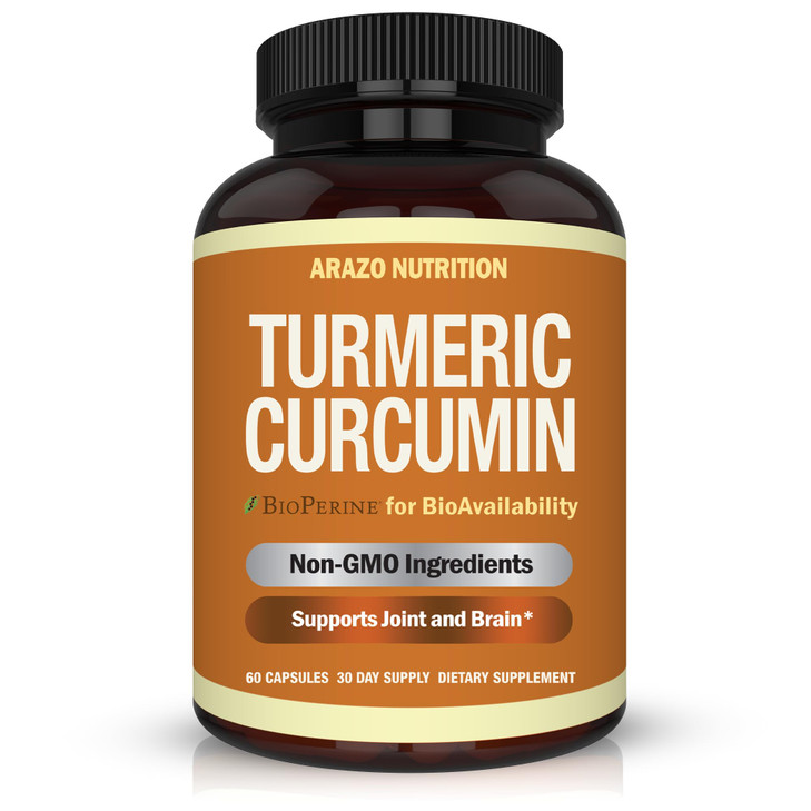 Arazo Nutrition Turmeric Curcumin with BioPerine Black Pepper Extract