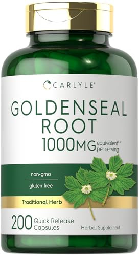Carlyle Goldenseal Root Capsules - 200 Count - Traditional Herb Supplement