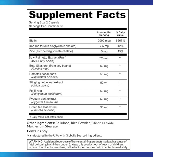 DHT Blocker Hair Growth Support Supplement