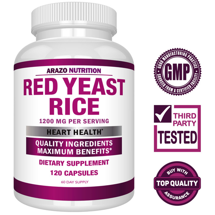 Arazo Nutrition Red Yeast Rice Extract 1200 MG Per Serving