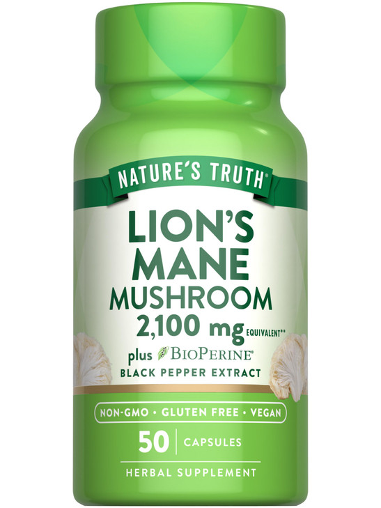 Nature's Truth Lions Mane Supplement Capsules - 50 Count
