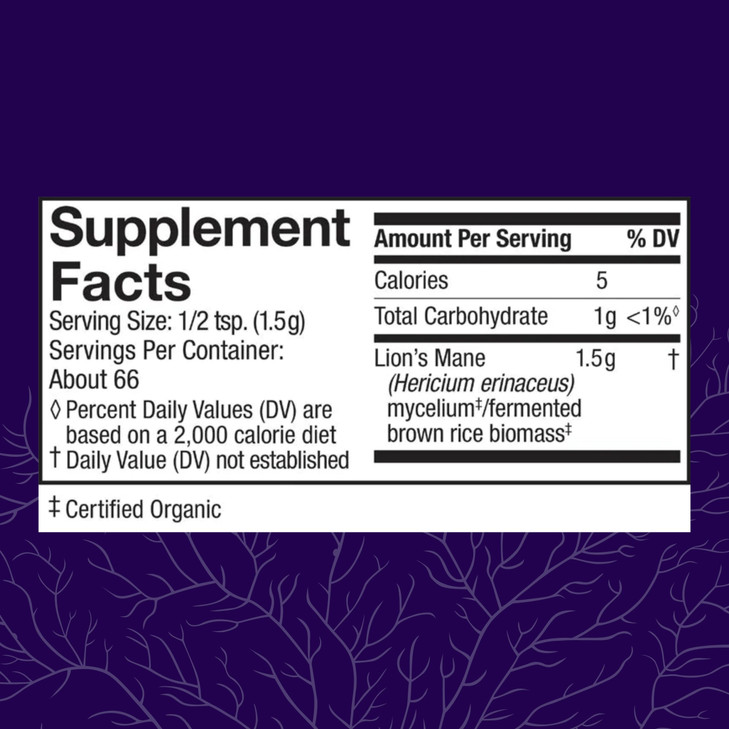 Host Defense Lion's Mane Powder - Brain Health Support Supplement
